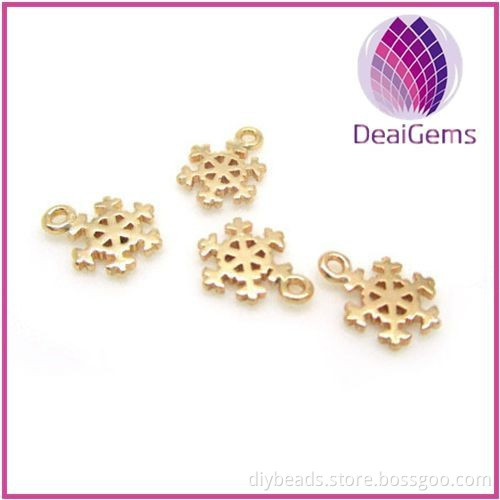 24k gold filled high quality snowflake charm